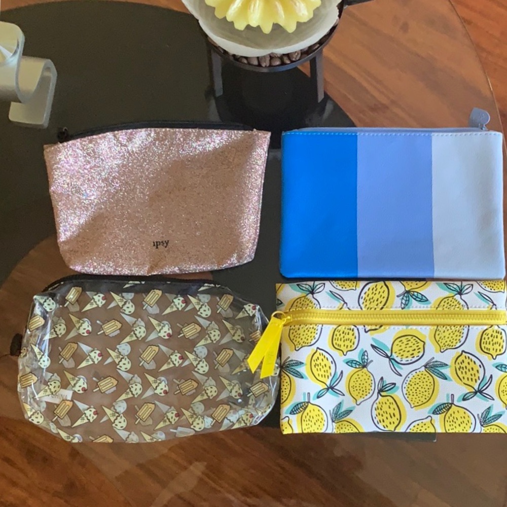 Bundle Of 4 Makeup Bags With Samples